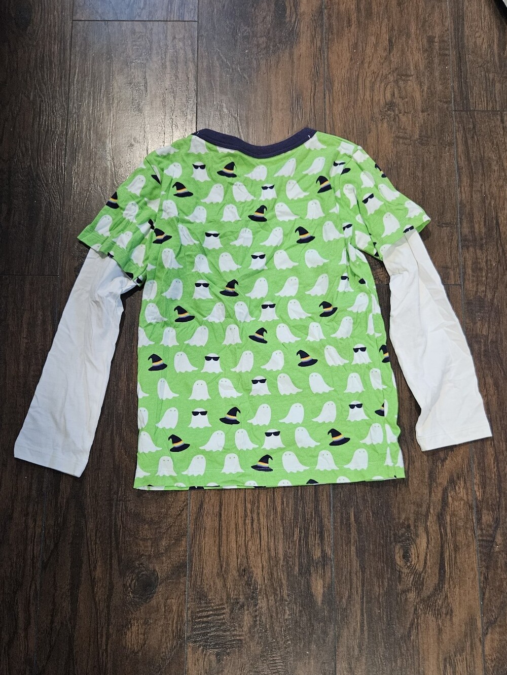 Little Bird By Jools Oliver Kids 'Super Ghoul' Green Layered-Look Long Sleeve - Picture 3 of 4